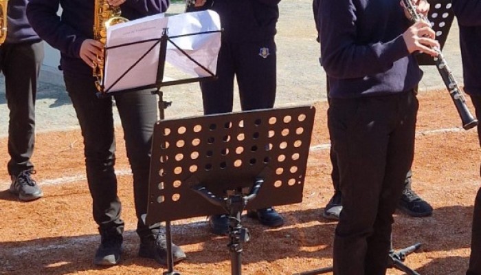 Arts Week meets Sports Day: School Band Brings the Beat to the Athletic Field!